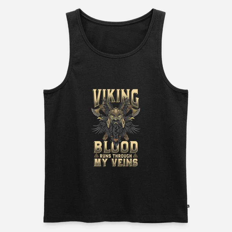 Wikinger - Männer Premium Bio Tank Top - Schwarz