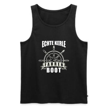 Boot Fahren - Männer Premium Bio Tank Top - Schwarz - Vorne - Michal (187cm)