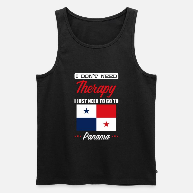 Panama - Männer Premium Bio Tank Top - Schwarz