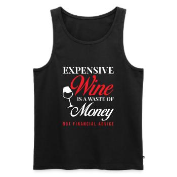 Wein - Männer Premium Bio Tank Top - Schwarz - Vorne - AI Model Male 178 light (178cm)