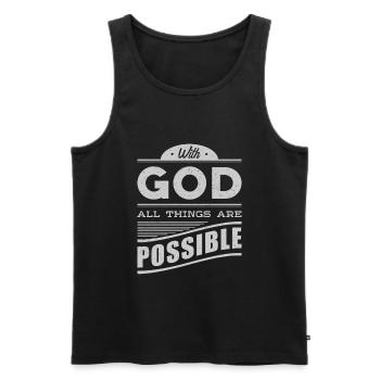 Christians Christian Gift of God - Men's Premium Organic Tank Top - black - Front - AI Model Male 178 light (178cm)