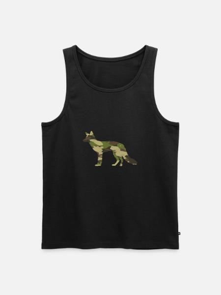 Fox Foxes Camouflage Hunter Cadeaux - Débardeur bio Premium Homme - noir