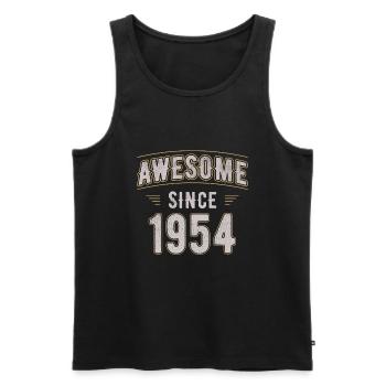 Awsome since 1954 Jahrgang Geburtstag - Männer Premium Bio Tank Top - Schwarz - Vorne - AI Model Male 178 light (178cm)