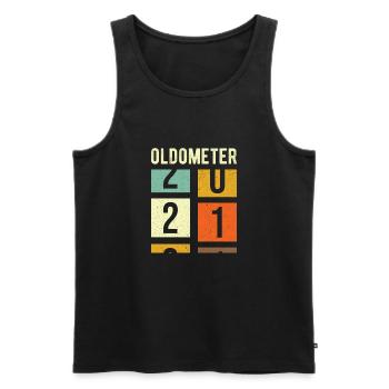 Oldometer 21st Birthday Gift - Men's Premium Organic Tank Top - black - Front - Michal (187cm)