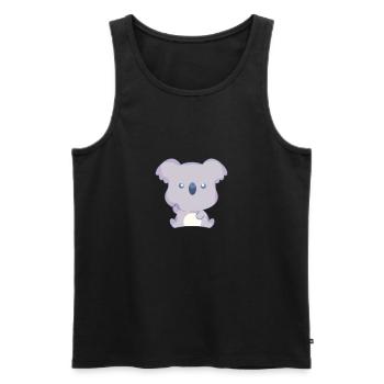 Koala Mittelfinger - Männer Premium Bio Tank Top - Schwarz - Vorne - Michal (187cm)