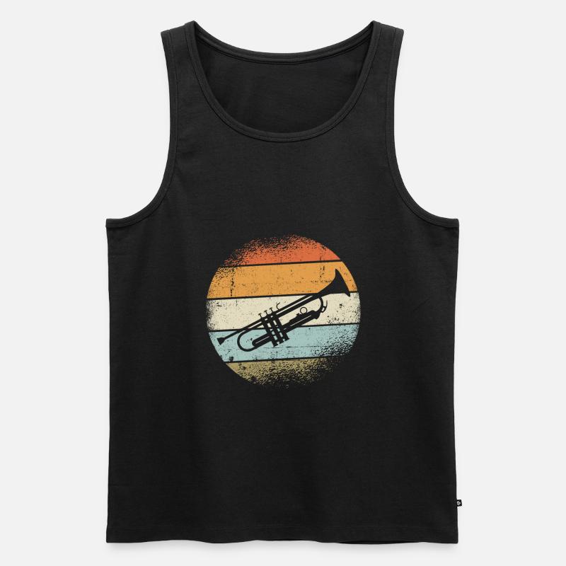 Trompete Instrument - Männer Premium Bio Tank Top - Schwarz