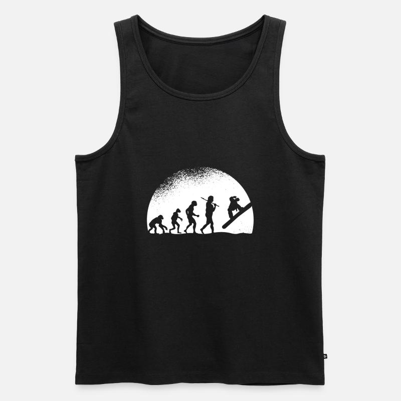 Evolution Snowboarding - Männer Premium Bio Tank Top - Schwarz
