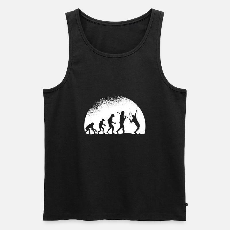 Evolution Tennis - Männer Premium Bio Tank Top - Schwarz