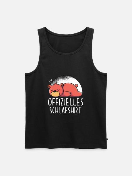 Offizielles Schlafshirt Bär - Männer Premium Bio Tank Top - Schwarz