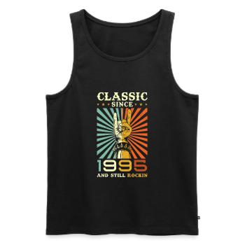 Birthday 1995 Classical music since 1995 - Men's Premium Organic Tank Top - black - Front - AI Model Male 178 light (178cm)