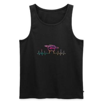 Draughtsman Drawing Pen - Men's Premium Organic Tank Top - black - Front - AI Model Male 178 light (178cm)