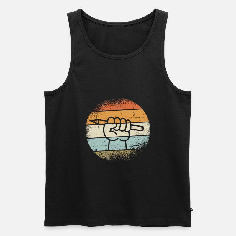 Zeichner Geschenke - Männer Premium Bio Tank Top - Schwarz