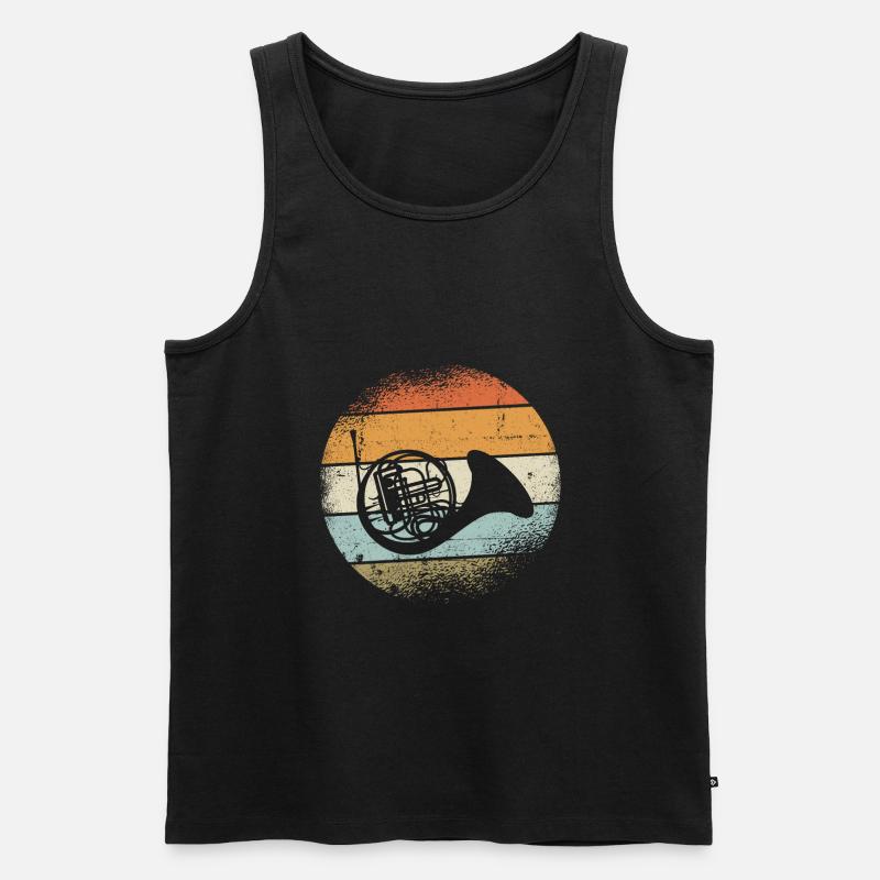 horn - Men's Premium Organic Tank Top - black