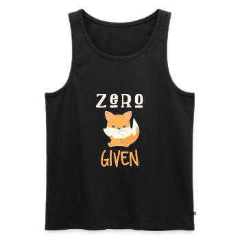 Zero Fox Given - Männer Premium Bio Tank Top - Schwarz - Vorne - AI Model Male 178 light (178cm)