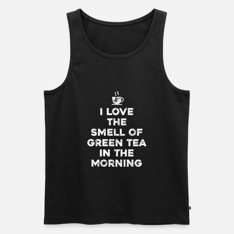 Tee Geschenk Grüner Tee - Männer Premium Bio Tank Top - Schwarz