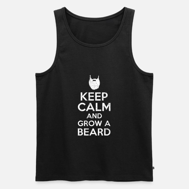 Keep calm beard - Men's Premium Organic Tank Top - black
