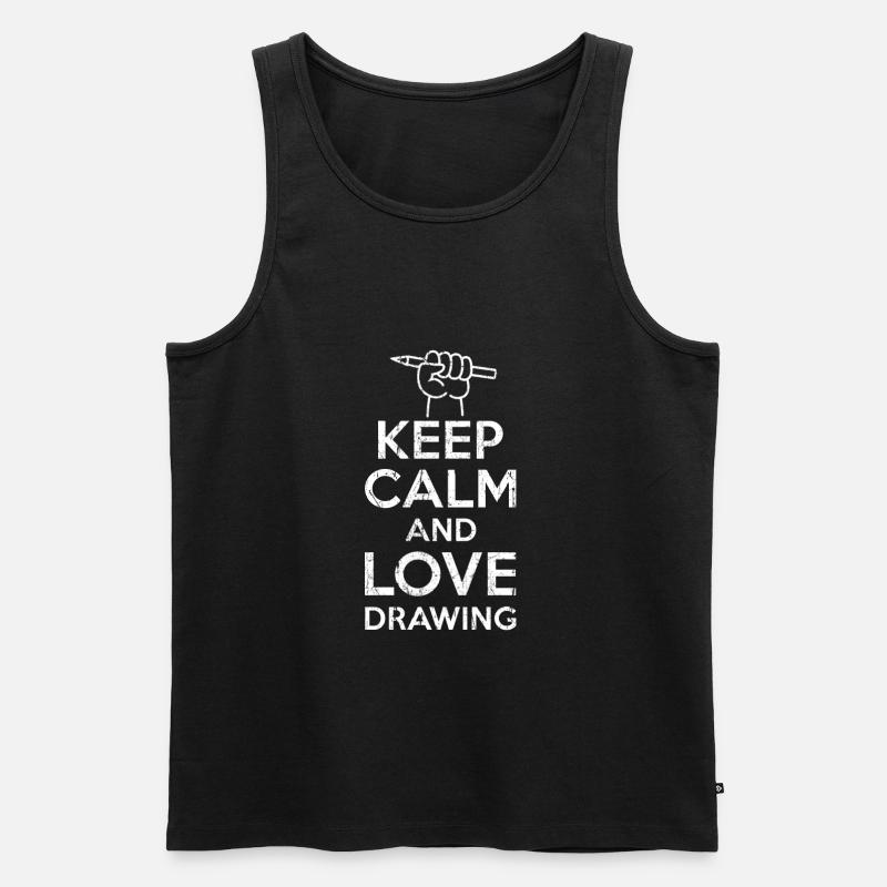 zeichner zubehör - Männer Premium Bio Tank Top - Schwarz