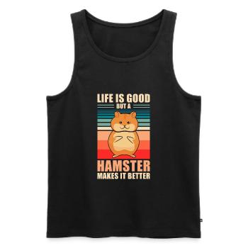 Hamster - Débardeur bio Premium Homme - noir - Devant - Michal (187cm)