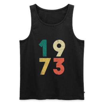 1973 Vintage Geburtstag Retro - Männer Premium Bio Tank Top - Schwarz - Vorne - Michal (187cm)