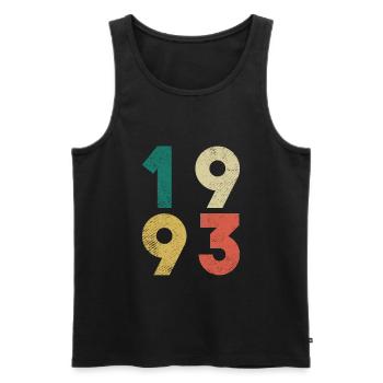 1993 Vintage Geburtstag Retro - Männer Premium Bio Tank Top - Schwarz - Vorne - Michal (187cm)