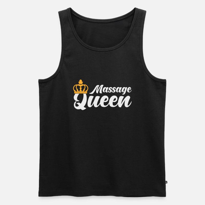 Massage Masseurin Geschenk - Männer Premium Bio Tank Top - Schwarz