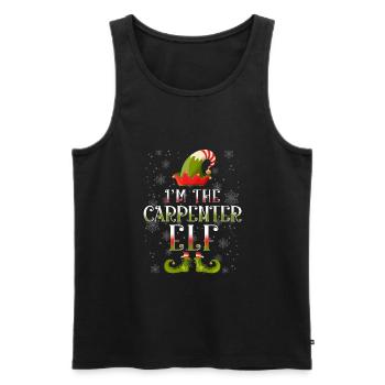 Zimmermann Elf Christmas - Men's Premium Organic Tank Top - black - Front - AI Model Male 178 light (178cm)
