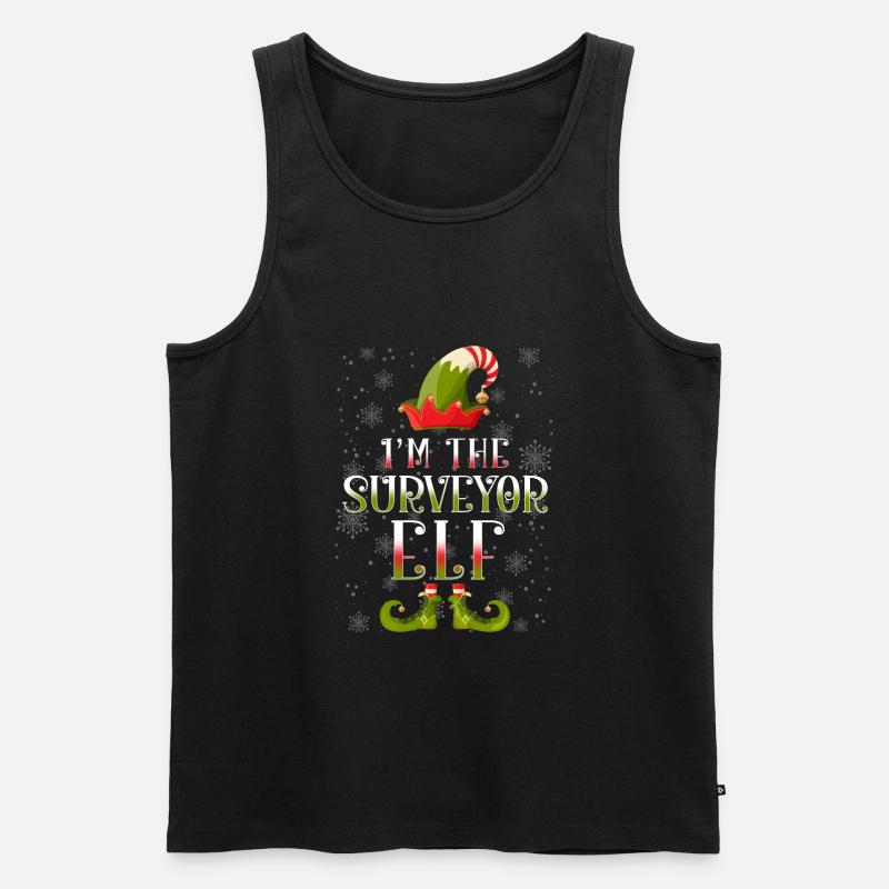 Vermesser Elf Weihnachtsgeschenk - Männer Premium Bio Tank Top - Schwarz