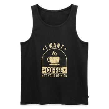 Kaffee Spruch lustig Kaffee Geschenke - Männer Premium Bio Tank Top - Schwarz - Vorne - AI Model Male 178 light (178cm)