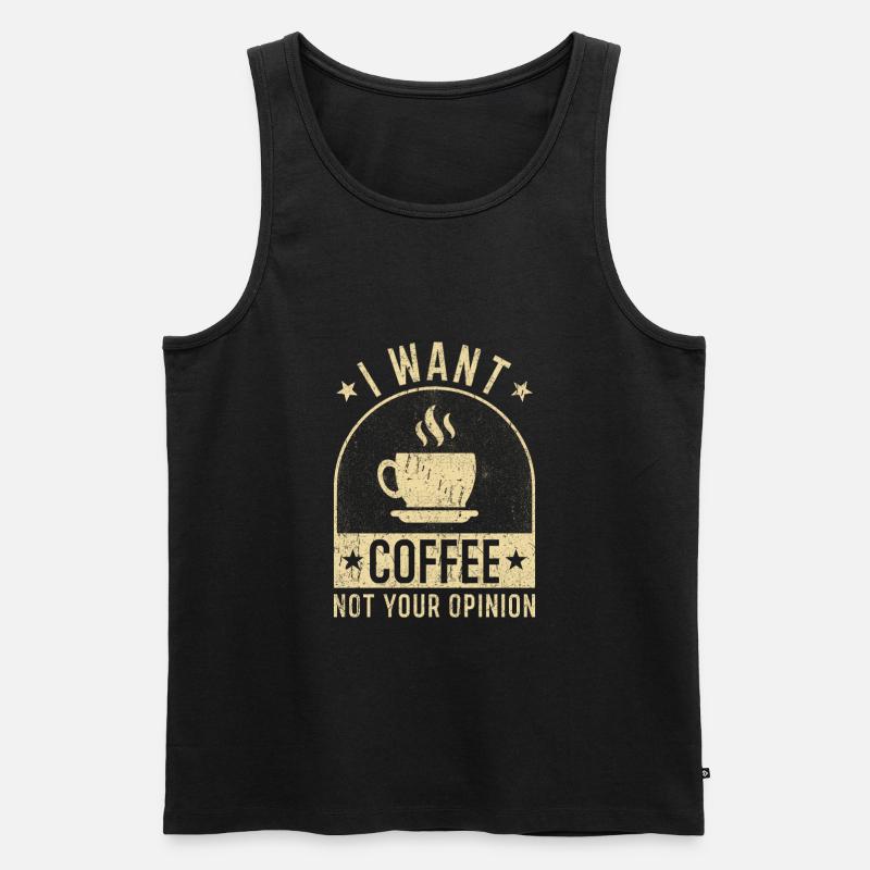 Kaffee Spruch lustig Kaffee Geschenke - Männer Premium Bio Tank Top - Schwarz