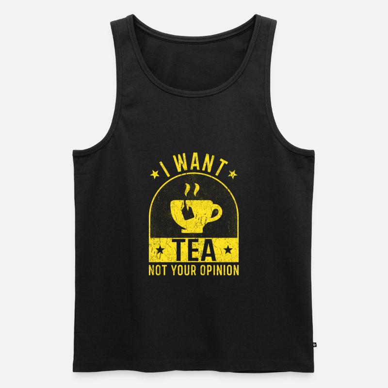 Teeliebhaber Tee Geschenke Tee Spruch - Männer Premium Bio Tank Top - Schwarz