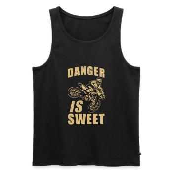 Motocross - Männer Premium Bio Tank Top - Schwarz - Vorne - Michal (187cm)