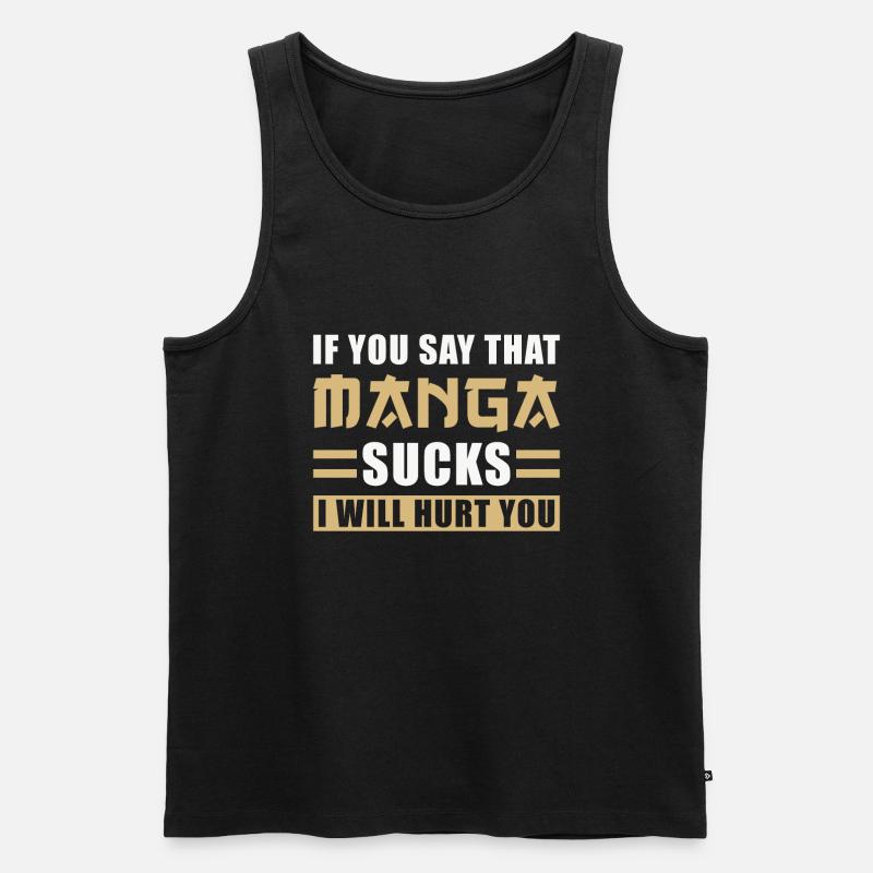 Manga - Men's Premium Organic Tank Top - black