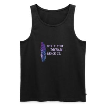 Motivation Spruch Träume - Männer Premium Bio Tank Top - Schwarz - Vorne - AI Model Male 178 light (178cm)