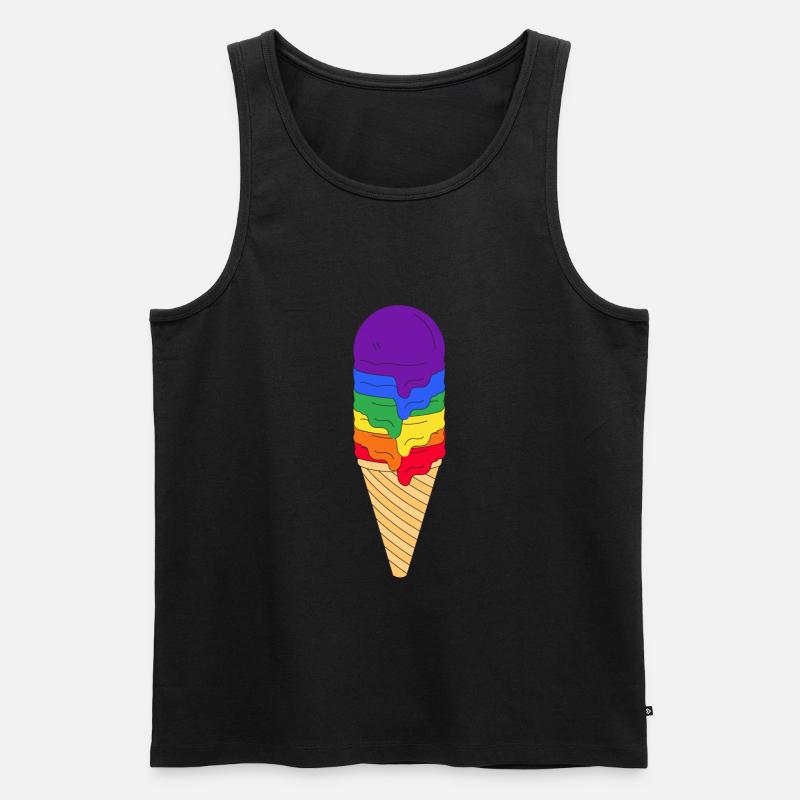 LGBTQ Eis - Männer Premium Bio Tank Top - Schwarz