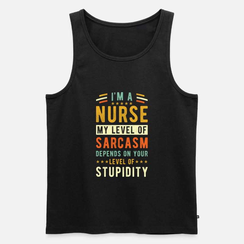 Krankenschwester Geschenk - Männer Premium Bio Tank Top - Schwarz