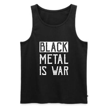 Black Metal is war - Männer Premium Bio Tank Top - Schwarz - Vorne - AI Model Male 178 light (178cm)