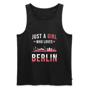 Berlin - Débardeur bio Premium Homme - noir - Devant - AI Model Male 178 light (178cm)