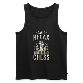 Schach Geschenk - Männer Premium Bio Tank Top - Schwarz - Vorne - Michal (187cm)