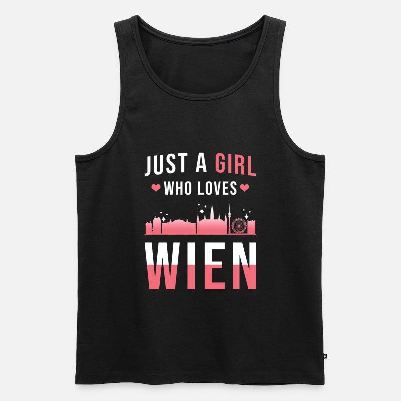 Wien - Männer Premium Bio Tank Top - Schwarz