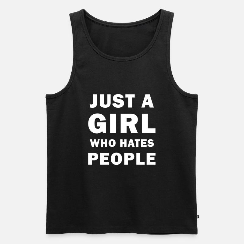 Ich hasse Menschen - Männer Premium Bio Tank Top - Schwarz