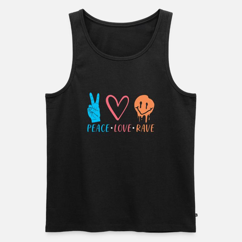 Rave - Männer Premium Bio Tank Top - Schwarz