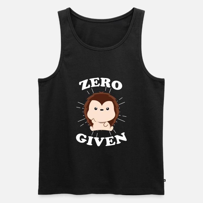 Igel Mittelfinger - Männer Premium Bio Tank Top - Schwarz