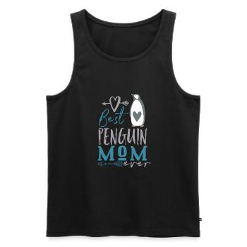 Pingouin Meilleur Pingouin Mama - Débardeur bio Premium Homme - noir - Devant - Michal (187cm)