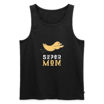 Super Mom - Männer Premium Bio Tank Top - Schwarz - Vorne - AI Model Male 178 light (178cm)