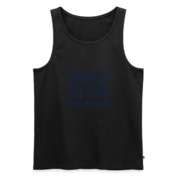 Provokanter Lustiger Spruch - Männer Premium Bio Tank Top - Schwarz - Vorne - Michal (187cm)