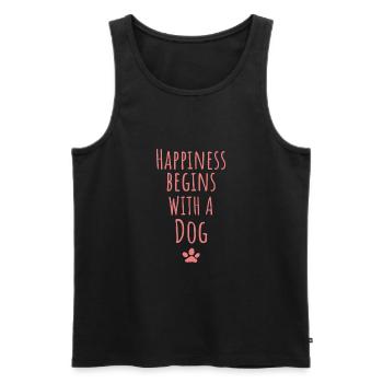 Hunde Spruch - Männer Premium Bio Tank Top - Schwarz - Vorne - AI Model Male 178 light (178cm)