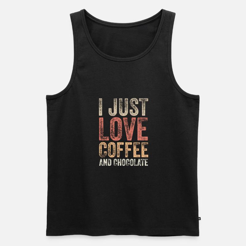 Schoko und Kaffee - Männer Premium Bio Tank Top - Schwarz