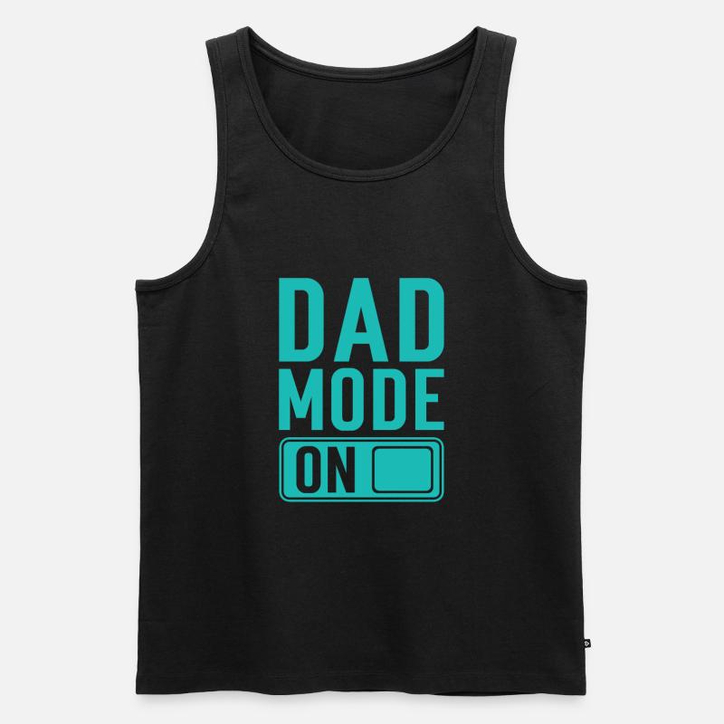 Papa werdender Vater Geschenk Spruch - Männer Premium Bio Tank Top - Schwarz