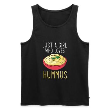 Hummus Just a girl who loves Hummus - Men's Premium Organic Tank Top - black - Front - AI Model Male 178 light (178cm)