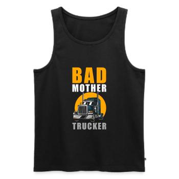 Bad Mother Trucker - Männer Premium Bio Tank Top - Schwarz - Vorne - AI Model Male 178 light (178cm)